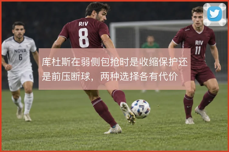 库杜斯在弱侧包抢时是收缩保护还是前压断球，两种选择各有代价